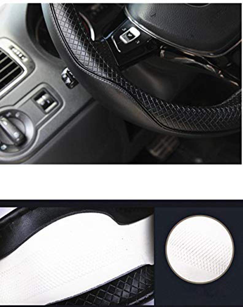 Cubiertas de Volante en Cuero de Microfibra, Transpirable, Antideslizante (Negro, Forma D) — view 6