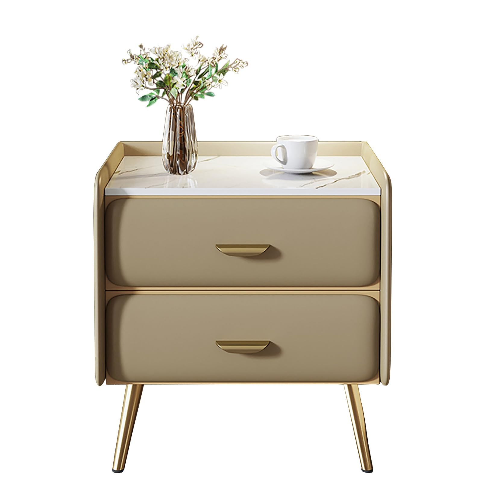 SXZenSpace Compact Nightstand Table Bedside Cabinet with Storage Small End for Bedroom & Living Room Versatile (D 40x40x48cm)