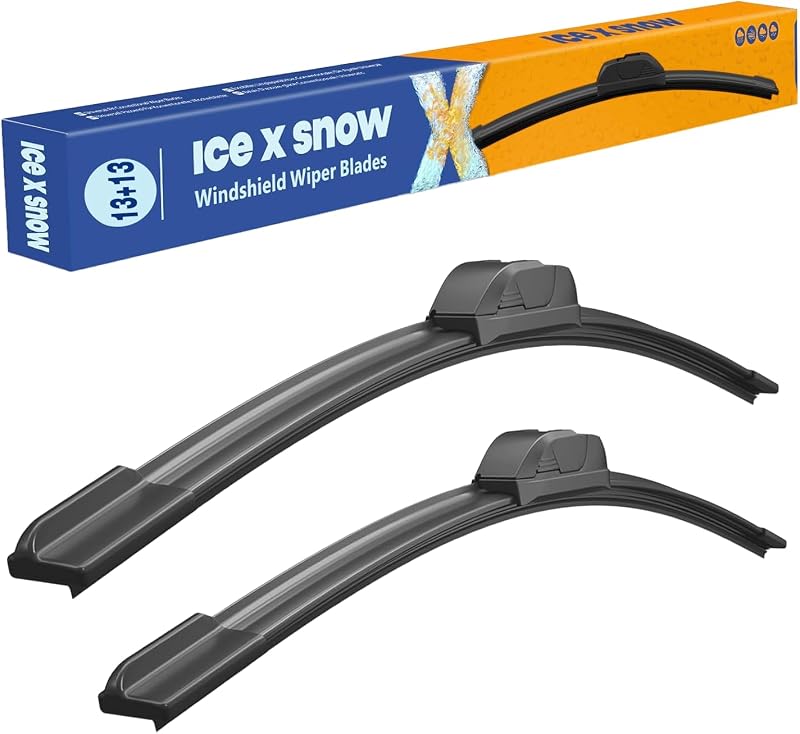 Palhetas do limpador de para-brisa de silicone icexsnow 33 cm + 33 cm para JEEP Wrangler TJ 1997–2006 – Par
