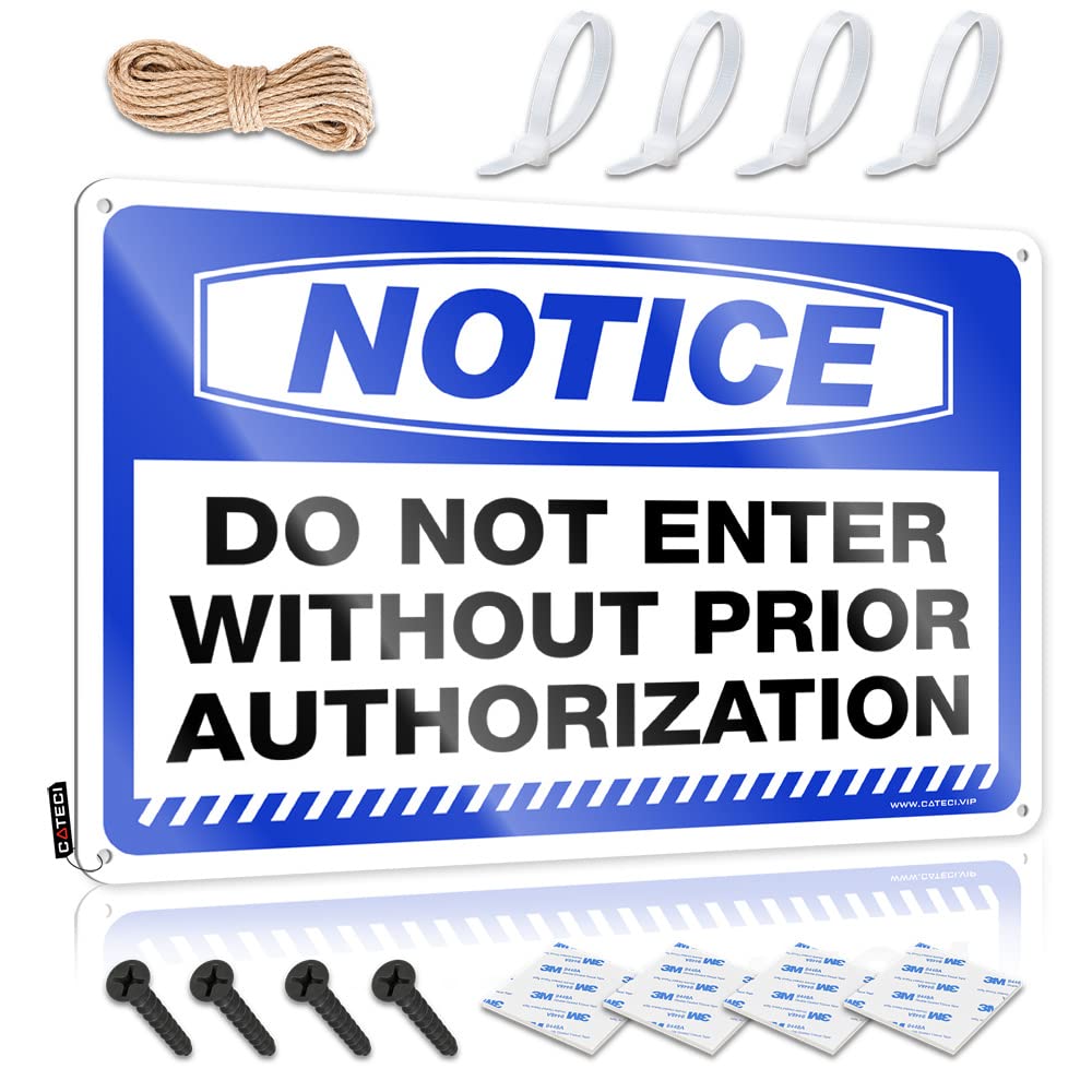 Notice Do Not Enter Without Prior Authorization Clock Autumn - Funny Vintage Signs Items Vintage Wall Art(30X40CM)