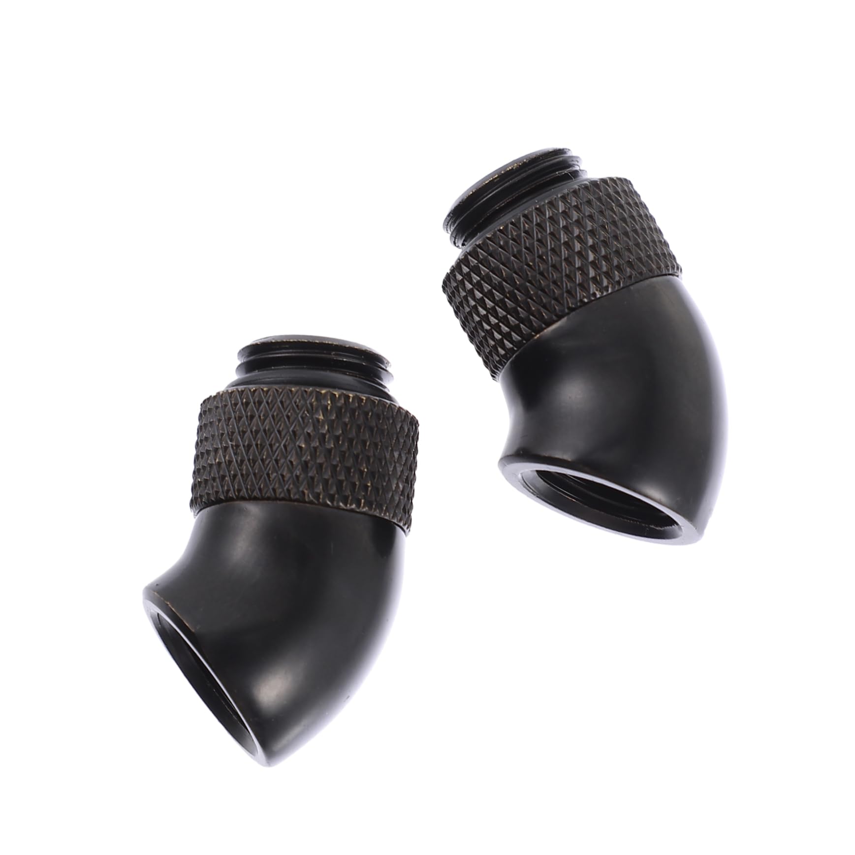 Angoily 2 Pcs 45 Degree Water Cooling Elbow Fitting for Pc Water Cooling System