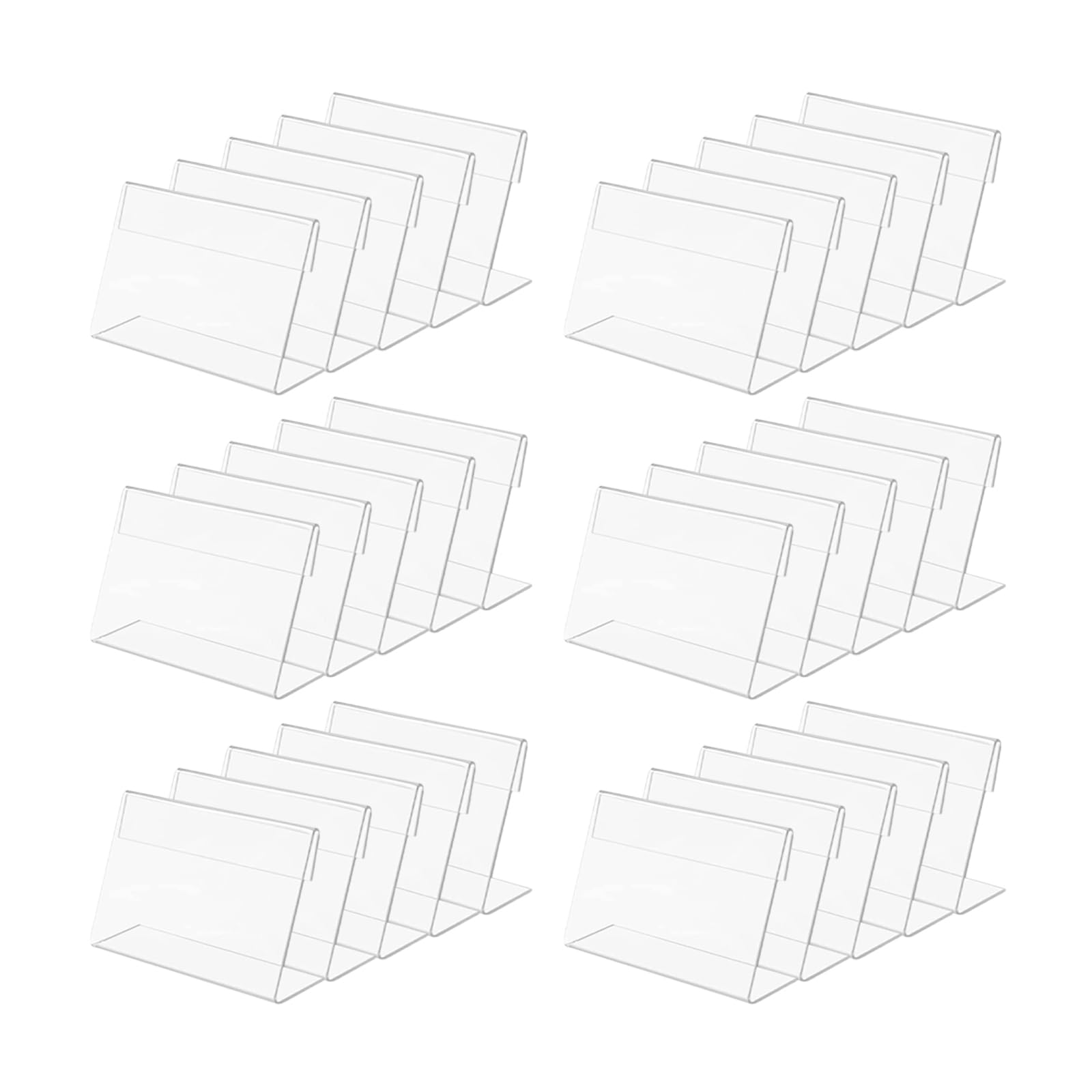 18 Pezzi Porta Etichette Acrilico Trasparente - 9x6 Cm, Per Nomi, Prezzi, Codici, Da Tavolo O Scaffale - Foto 6