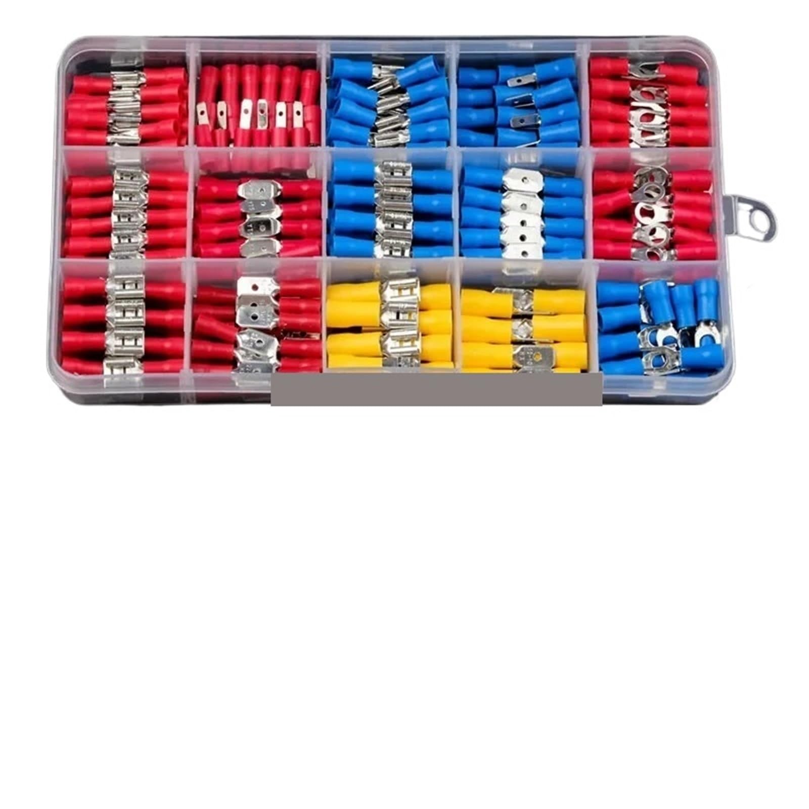 Ciopljhkl One Color Assorted Spade Terminals Insulated Cable Splice Butt Connector Electrical Wire Crimp Ring Fork Set Lugs Kit For Auto Motorcycle Marine Repair