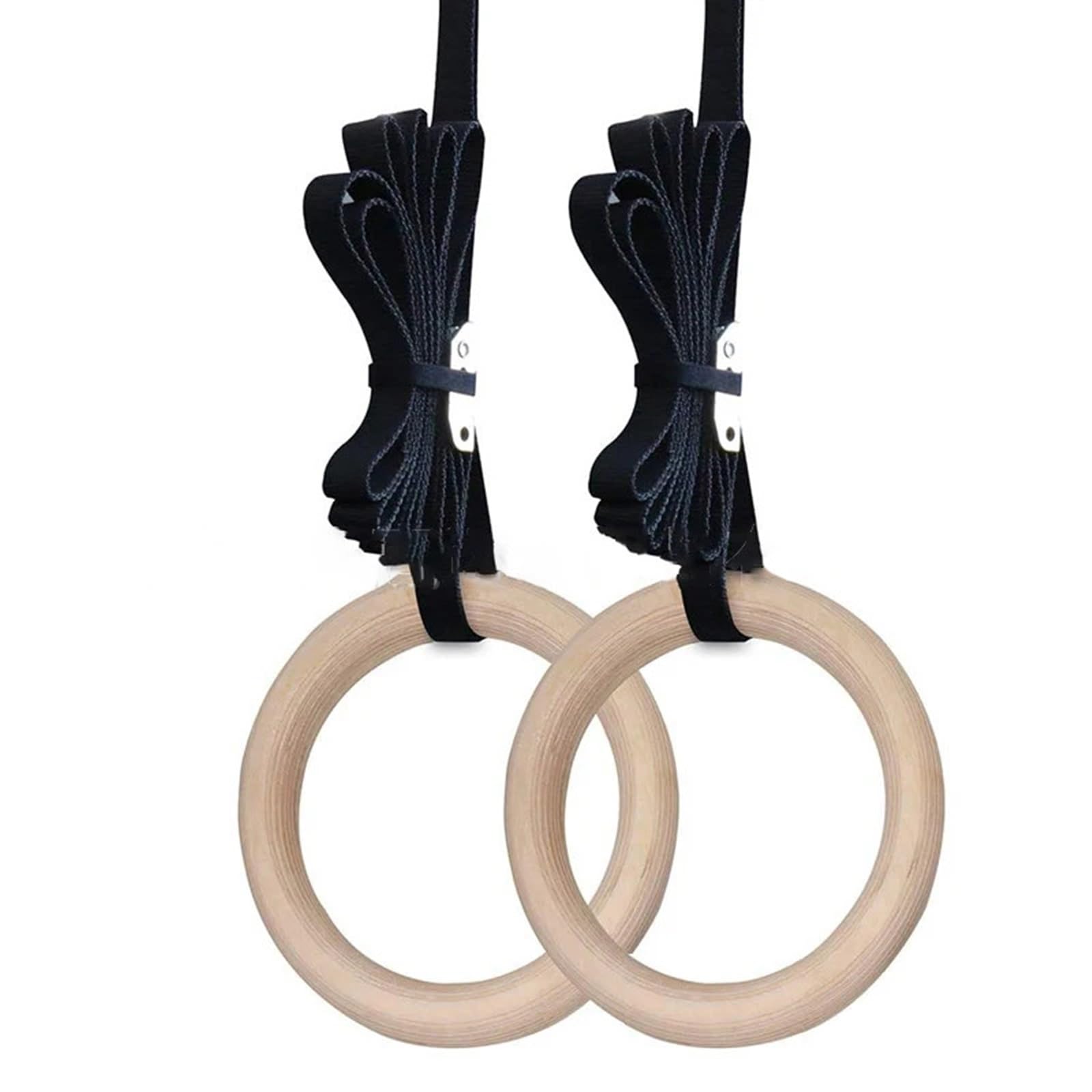 Anelli da Ginnastica Anelli da Ginnastica in Legno for Fitness 28/32 mm, Attrezzature for Il Domestico, for la, Anelli Indoor, Sportivi