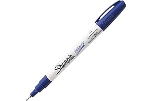 Sharpie Permanent Markers - Extra-Fine Point - Blue - Pack of 24