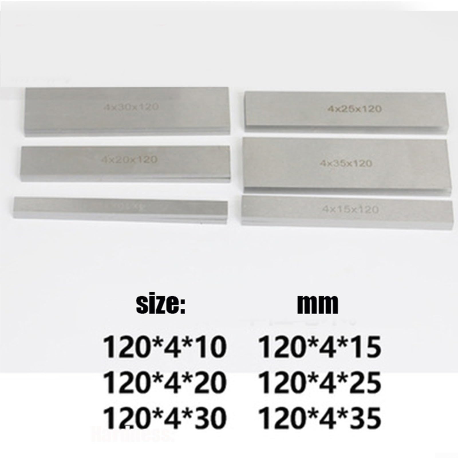 Juego de bloques paralelos de 12 piezas de acero de aleación, 120 mm x 10-35 mm, 6 pares de almohadillas de precisión para fresado CNC y tornos con maletín de madera
