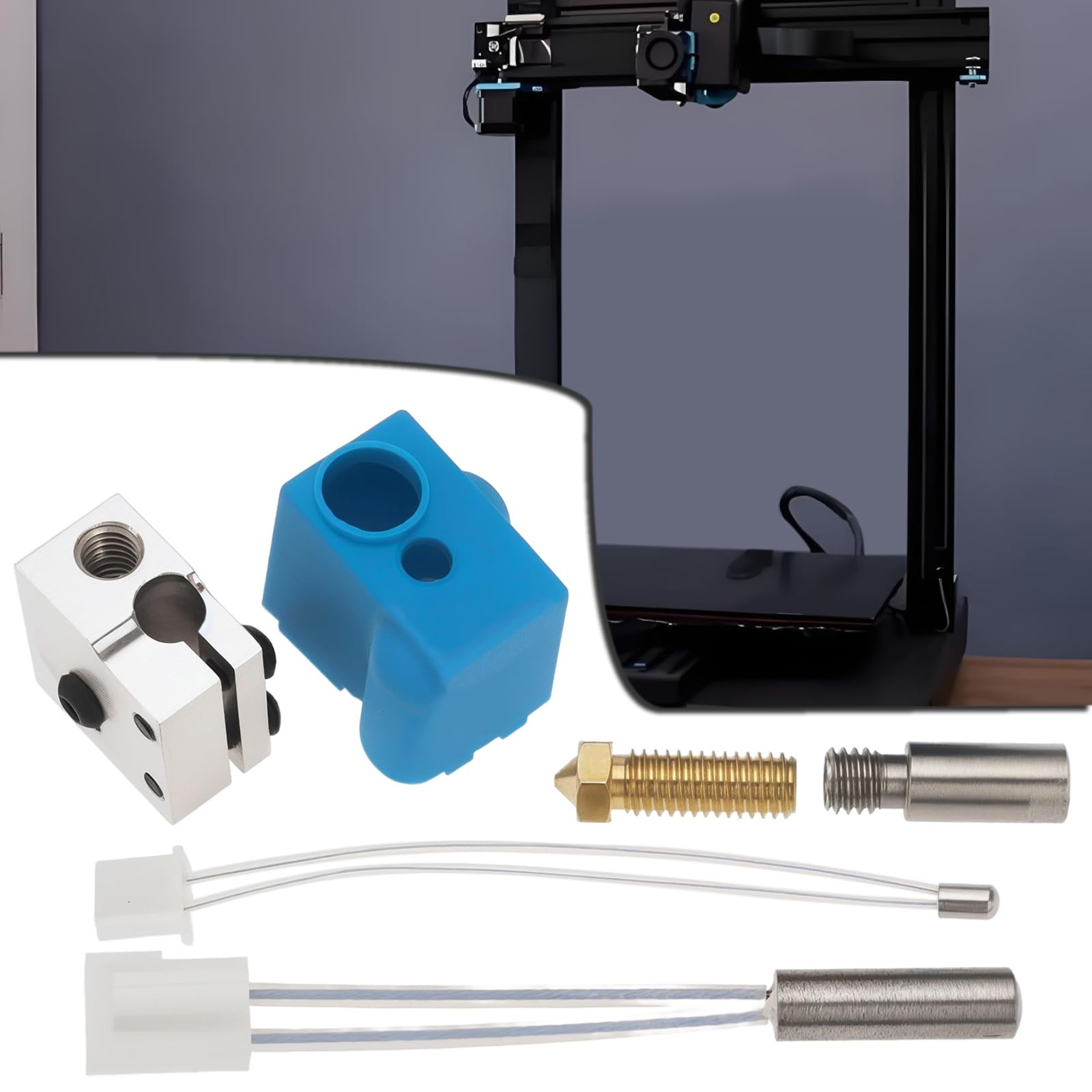 OTOTEC 1 zestaw wytłaczarki do drukarki 3D, dysza, blok cieplny, 24 V, 64 W, zestaw zamienny termistora, kompatybilny z Artilry Sidewinder X1 X2, kompatybilny z drukarką 3D Genius, Hotend