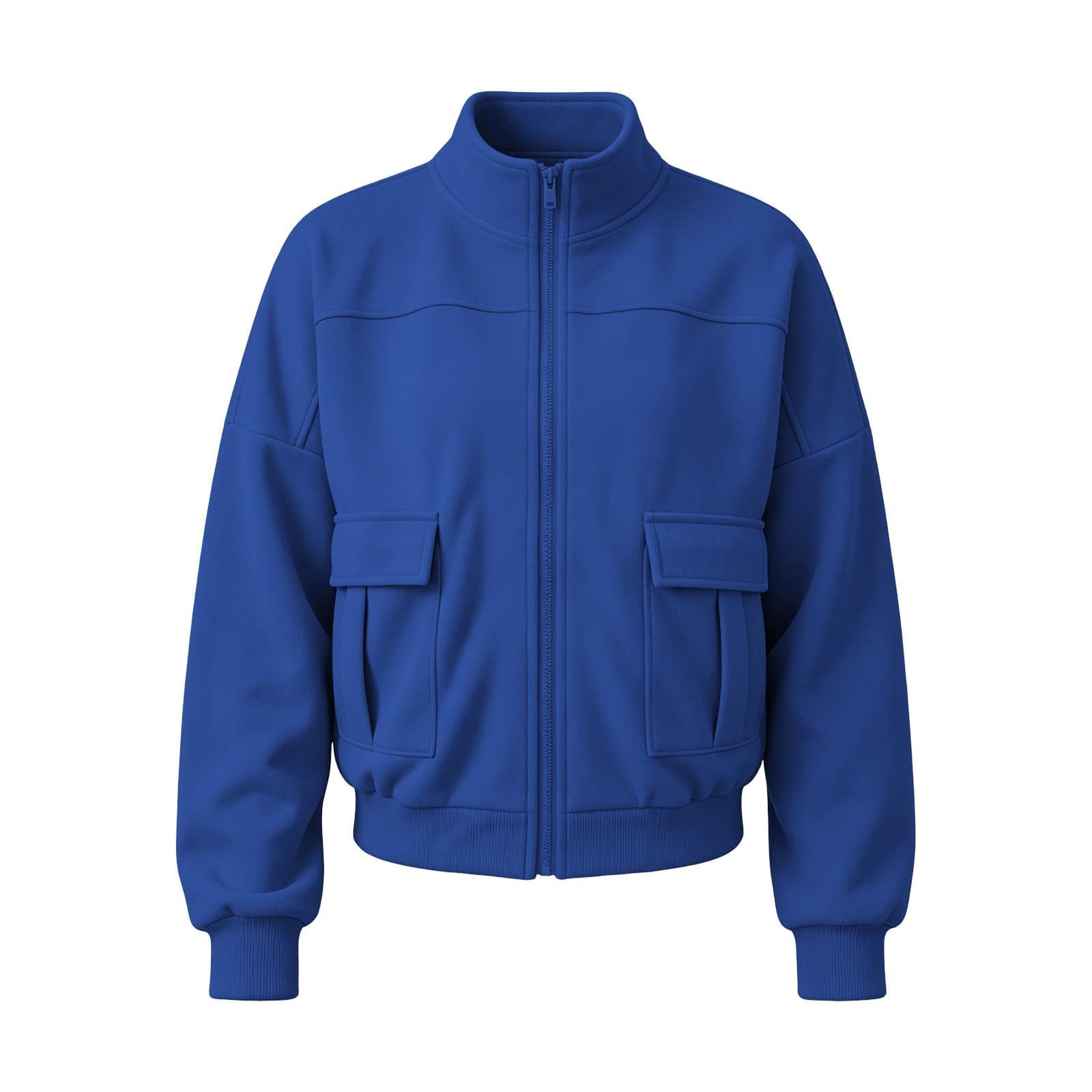 Sweatjacke Damen Ohne Kapuze Übergangsjacke Stehkragen Jacket Casual