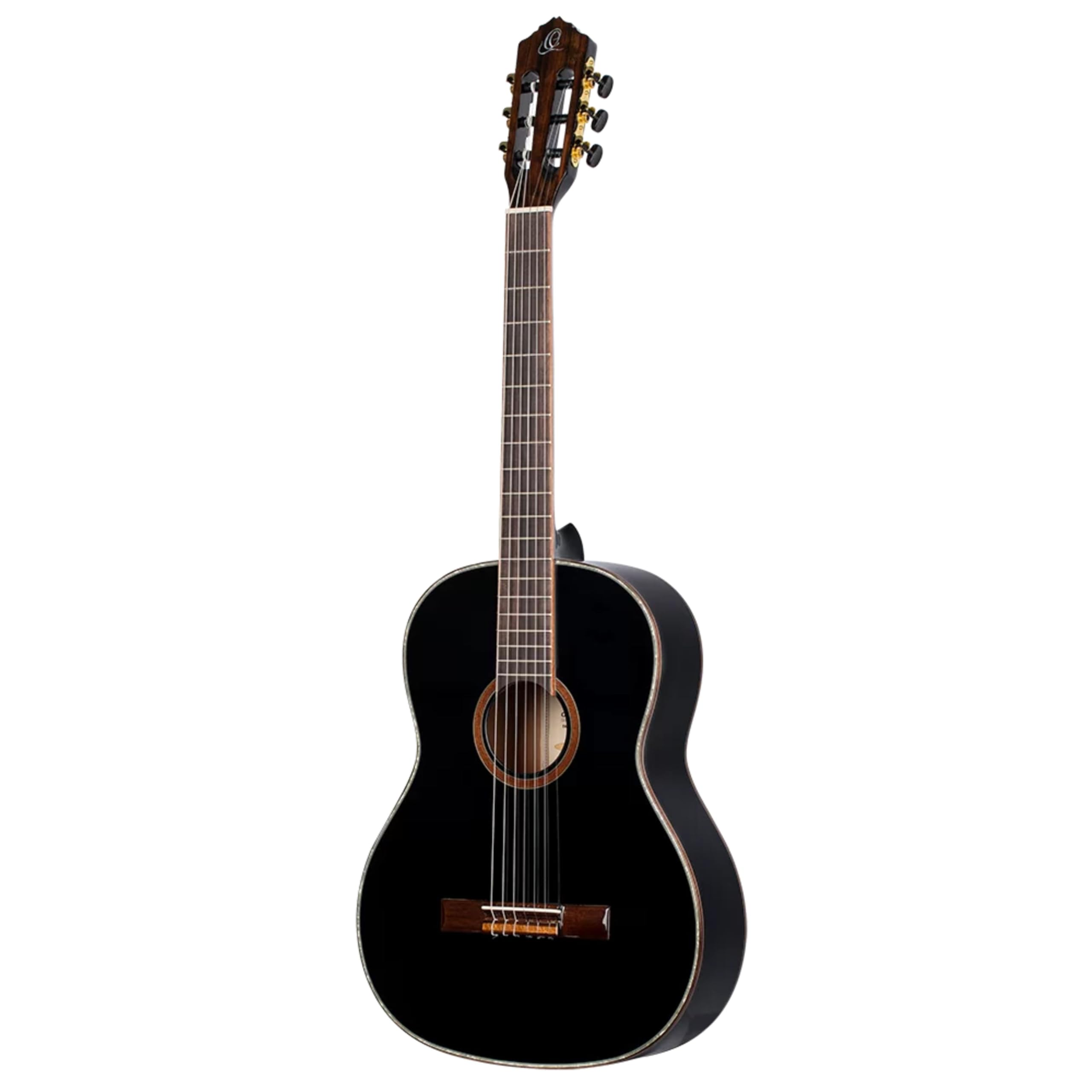 Ortega Guitars Guitarra Clásica Family Series 4/4 con Funda Slim Neck, Negro, R221SNBK