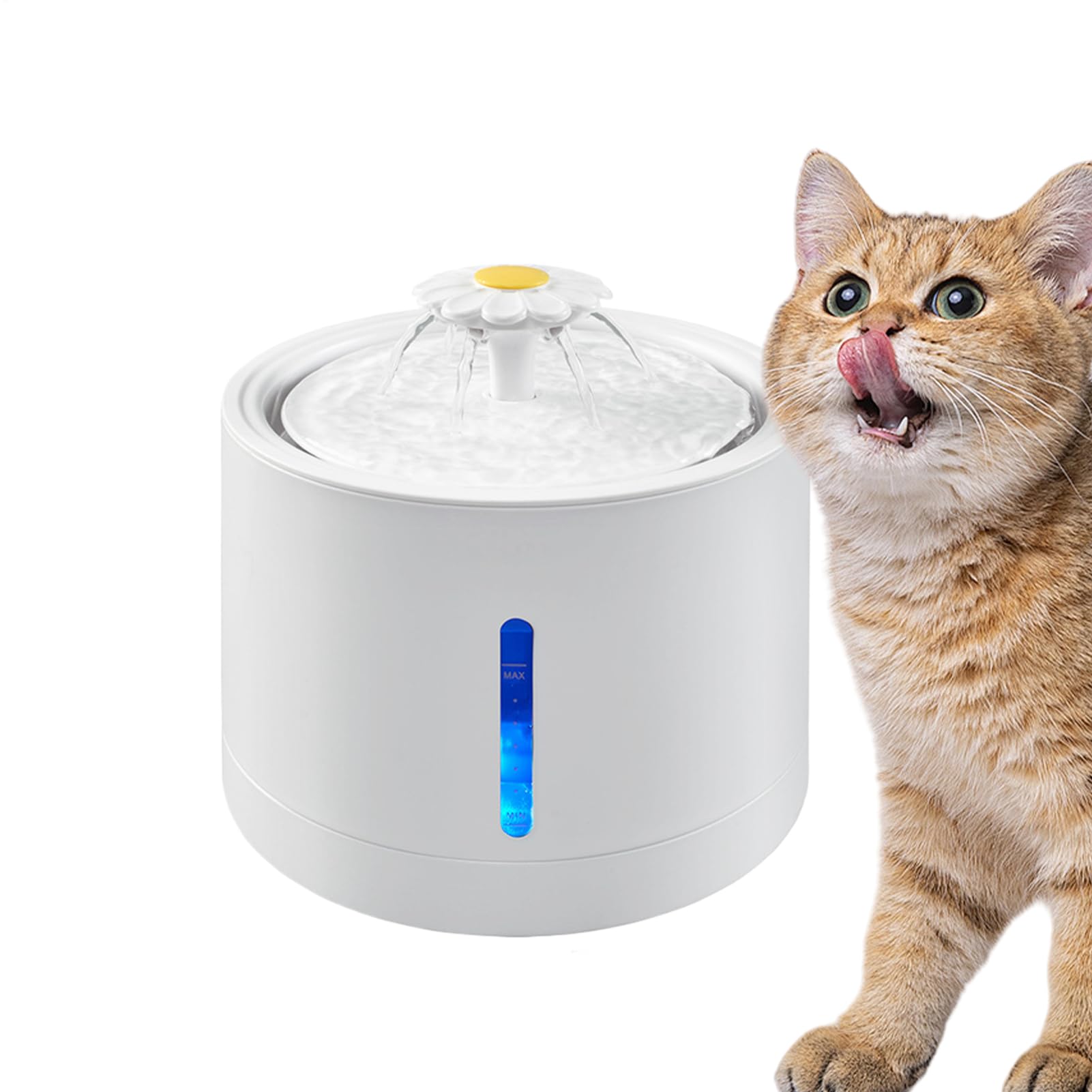 Gatto Fountain Drink | Dispensatore di acqua di cucciolo con supporti di riempimento LED | 2L Fountaine Automatica per animali