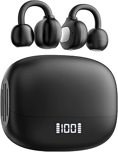 PSIER Open Ear Earbuds, 30H Playtime Bluetooth Earbuds IPX5 Waterproof Bluetooth 5.4 Ear Buds with Digital Display Comfortable Lightweight Bone Conduction Headphones for Workout Sports Running asin的图片