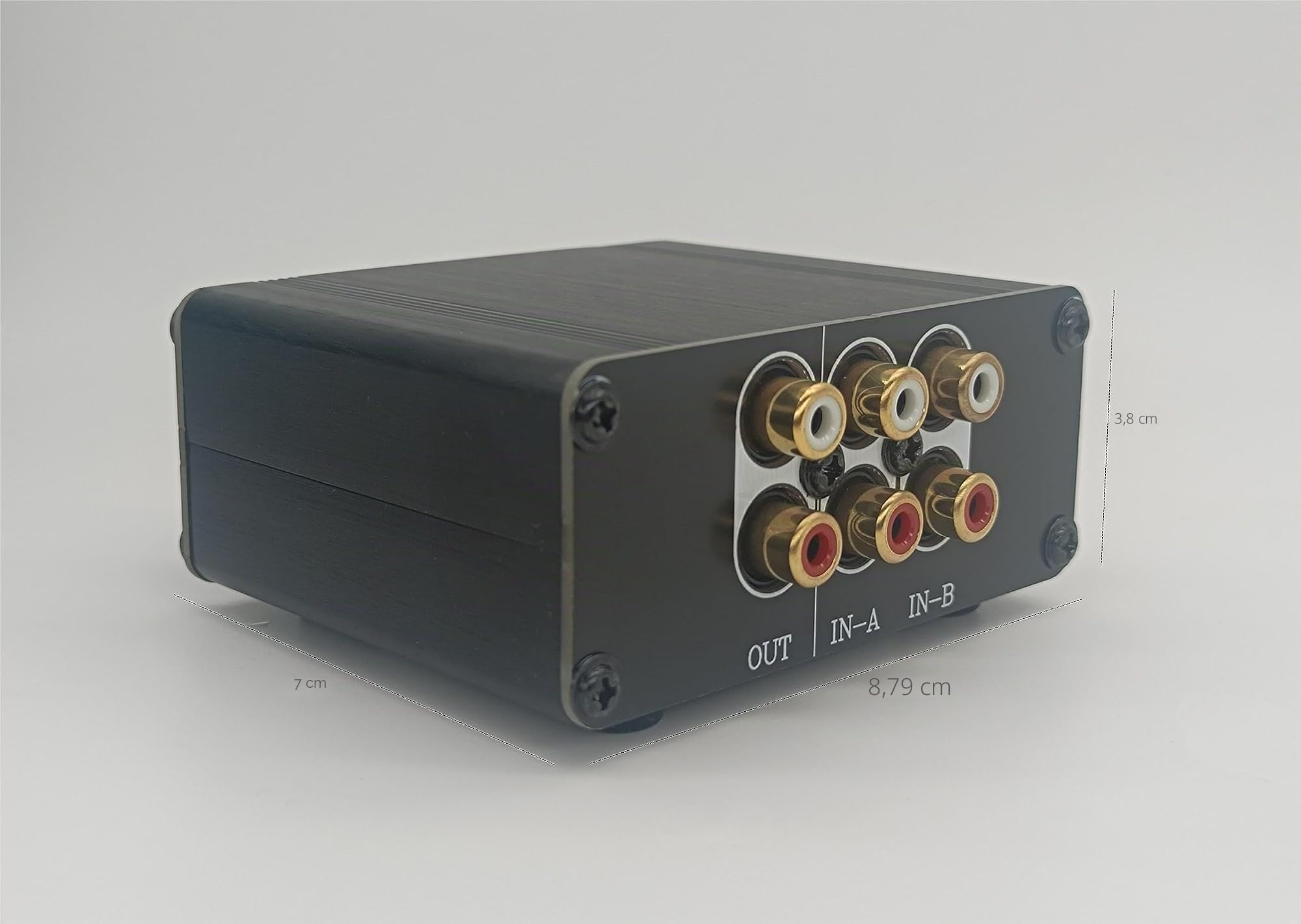 HiFi RCA Preamplificatore Passivo Audio Stereo Preamplificatore con Controllo del Volume, A/B Audio Switch selettore FV2