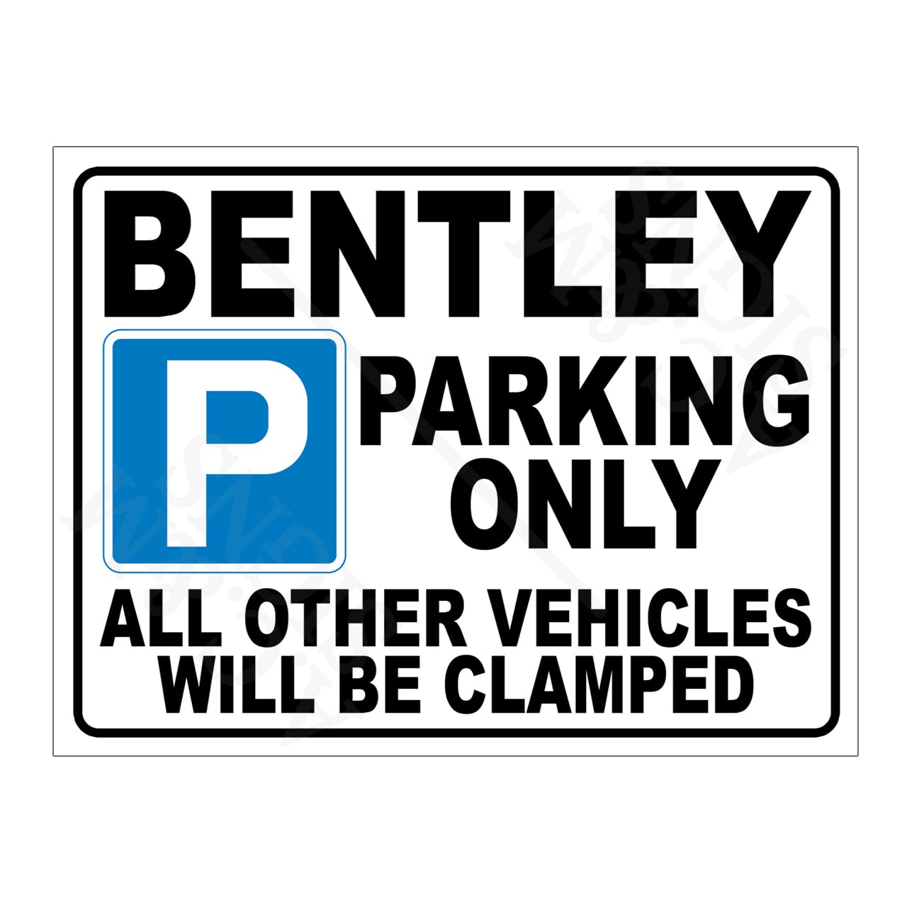 Metal Tin Sign Plaque Bentley Parking Only Man Cave Garage Workshop Shed Home Bar Funny Print Poster Dad Gift Signs Ref14869 (8x6 inches (Approx) 20cmx15cm)