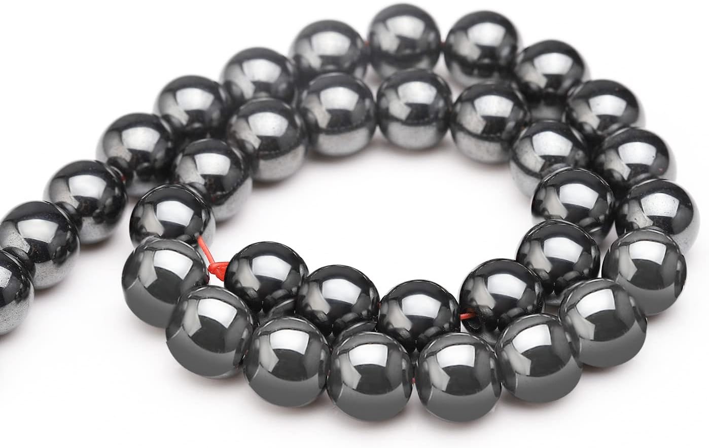 Youngbling Natural Gemstone Beads for Jewelry Making,10mm Hematite Polished Round Smooth Stone Beads,Genuine Real Stone Beads for Bracelet Necklace 15 Inch - Image 4