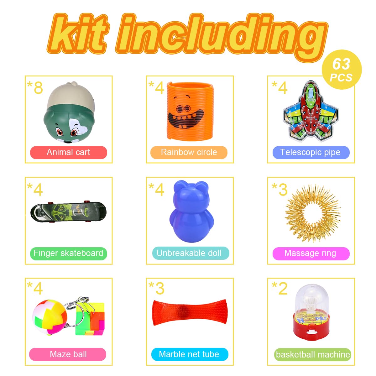 Confezione Regalini da Festa per Bambini, Giocattoli Gadget Festa Compleanno,Favors Borse Filler Riempitivi di Pinata Giocattoli per Bambini, Gadget Carnevale,per Classe Premi Compleanno Festa Regalo