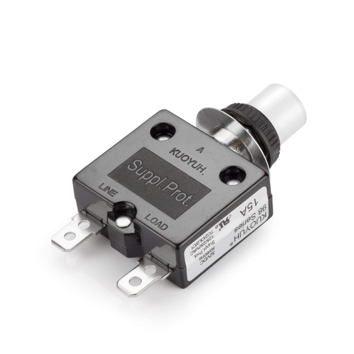 Buy Thermal Circuit Breaker, DIYhz 15 Amp 32V DC 125/250VAC 50/60Hz