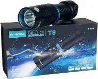 Lanterna Tática de Mergulho Led Cree T6 Recarregável à Prova Dágua Alcance de 200 Metros Profissional Super Potente