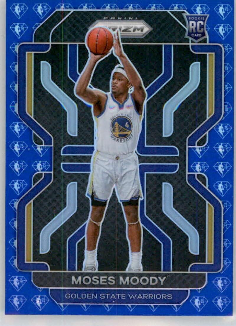 2021-22 Panini Prizm NBA 75th Anniversary Prizms #308 Moses Moody Golden State Warriors Official NBA Basketball Trading Card in Raw (NM or Better) Condition