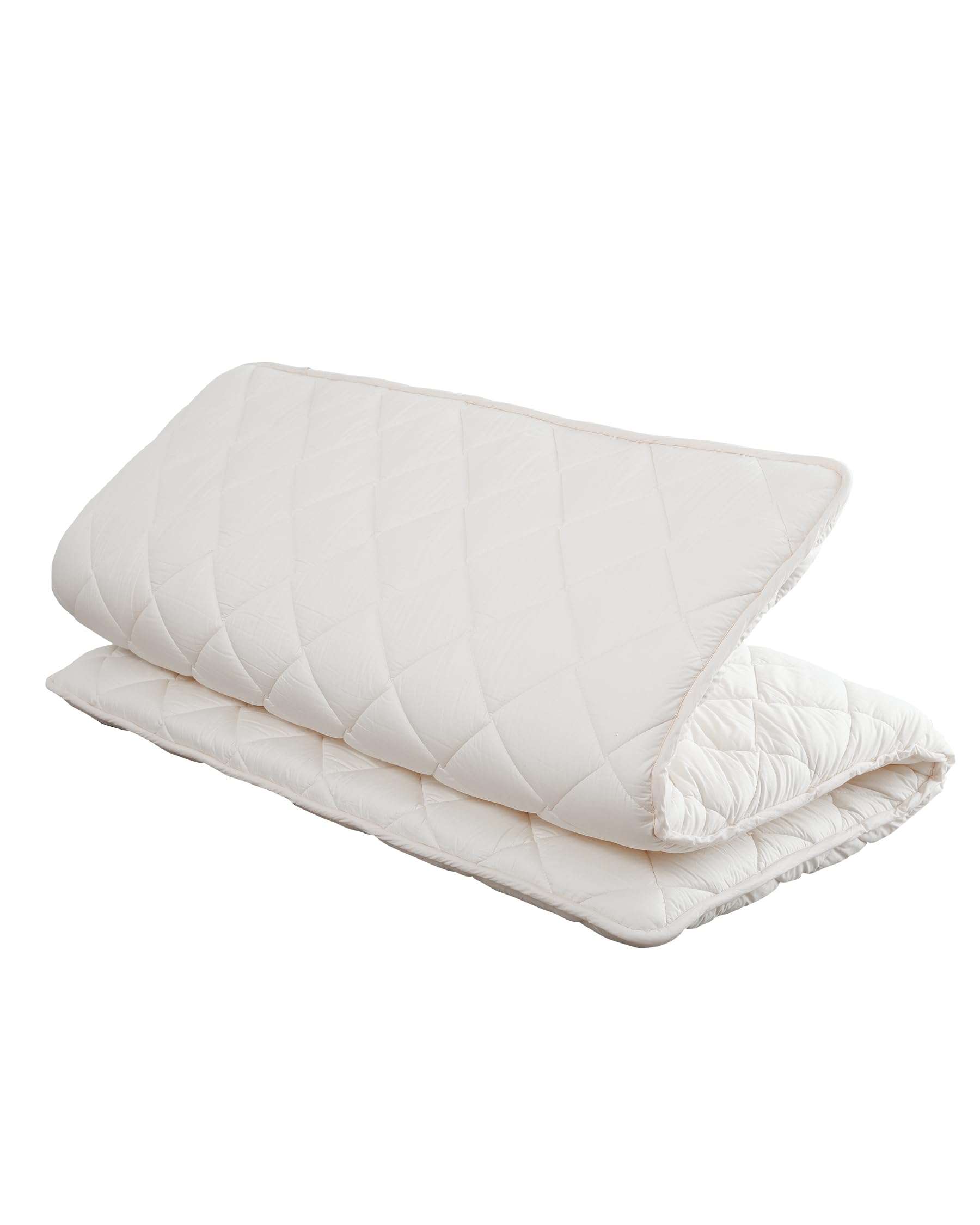 FULI Premium Japanese Futon Bed, Foldable, Wavy Foam Core, Queen, White