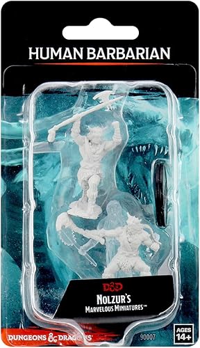 Las maravillosas miniaturas de D&D Nolzur Hombre bárbaro humano