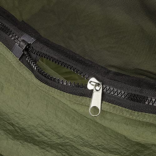Image of Sunyear Camping Hammock with Removable No See-Um Net, Double & Single Portable Outdoor Hammocks Parachute Lightweight Nylon with Tree Straps for Adventures Hiking Backpacking