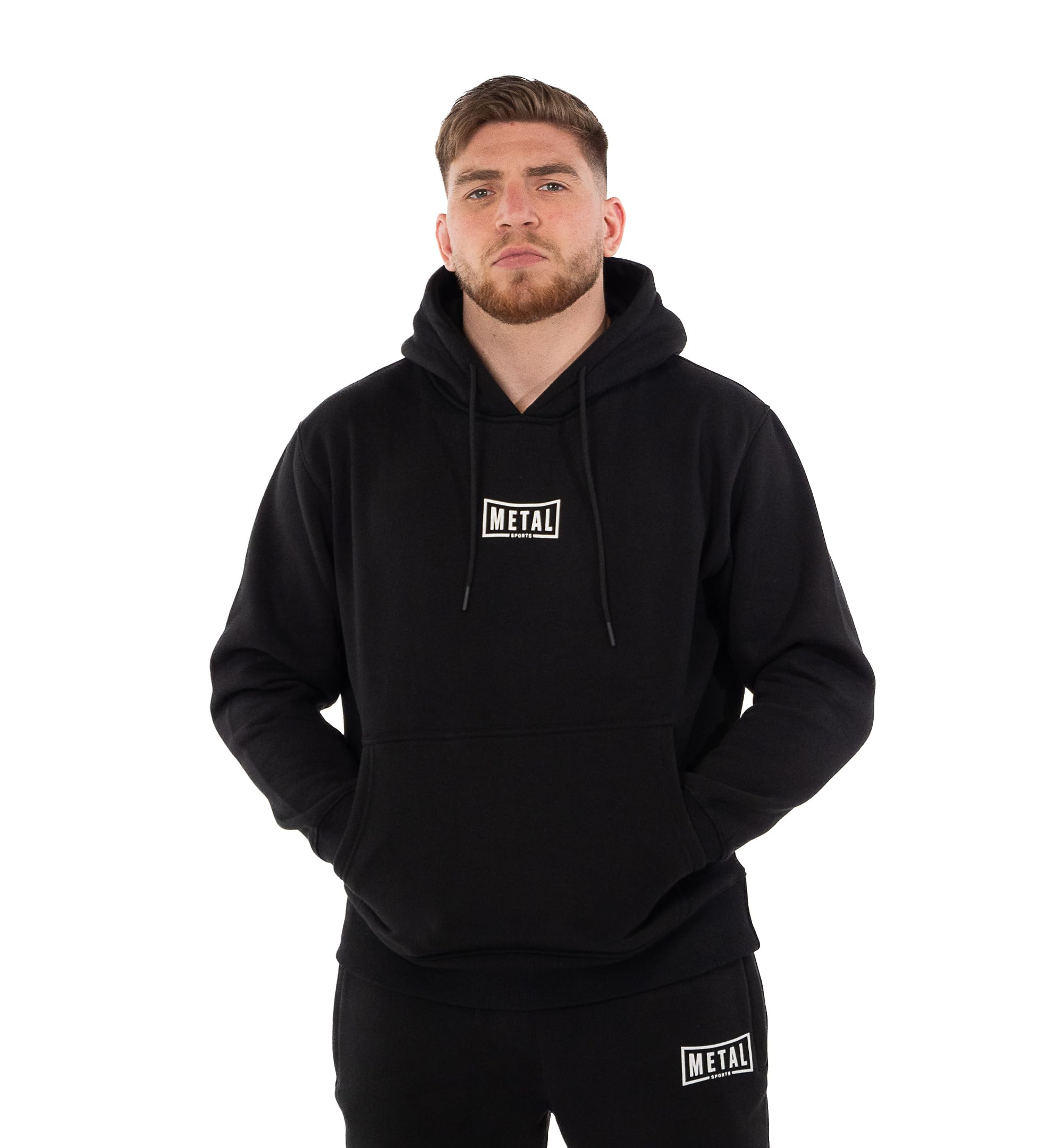 Metal Boxe Hoodie Coton Felpa con Cappuccio Unisex - Adulto (Pacco da 1)