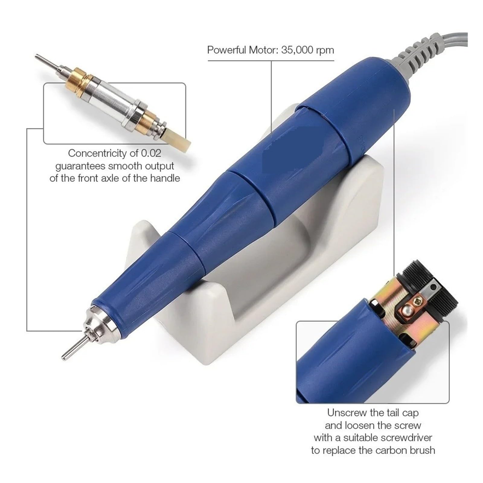 Ponceuse à ongles, Perceuses à ongles 65W, Machine de manucure et pédicure, lime électrique, polissage des