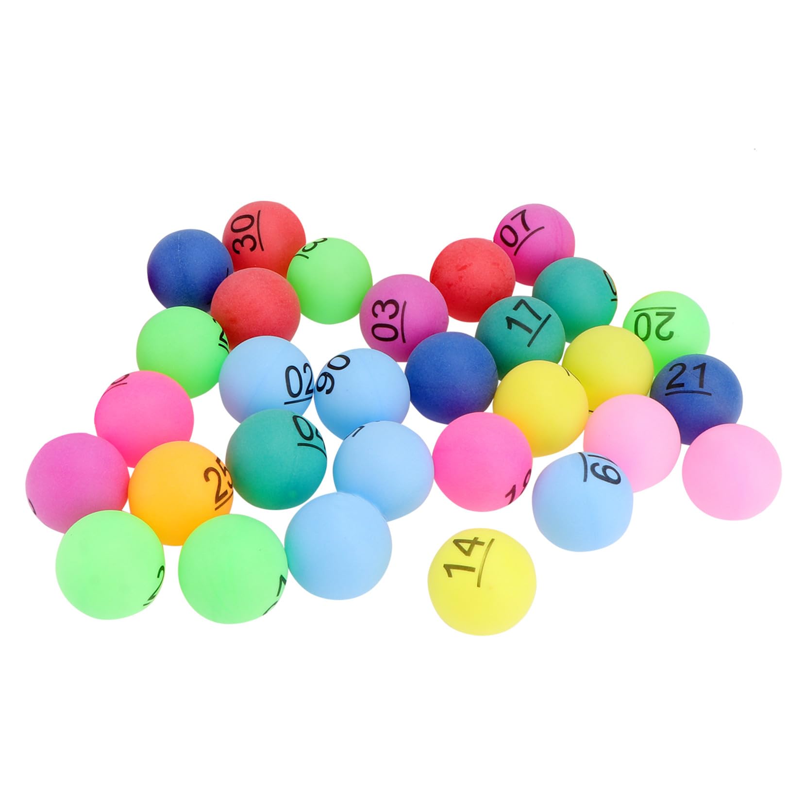 ORFOFE 30 Pièces Boules Numérotées à Multicolores pour Loterie Jeu de Tirage Sort et Accessoires de Fête et Faciles à Manipuler