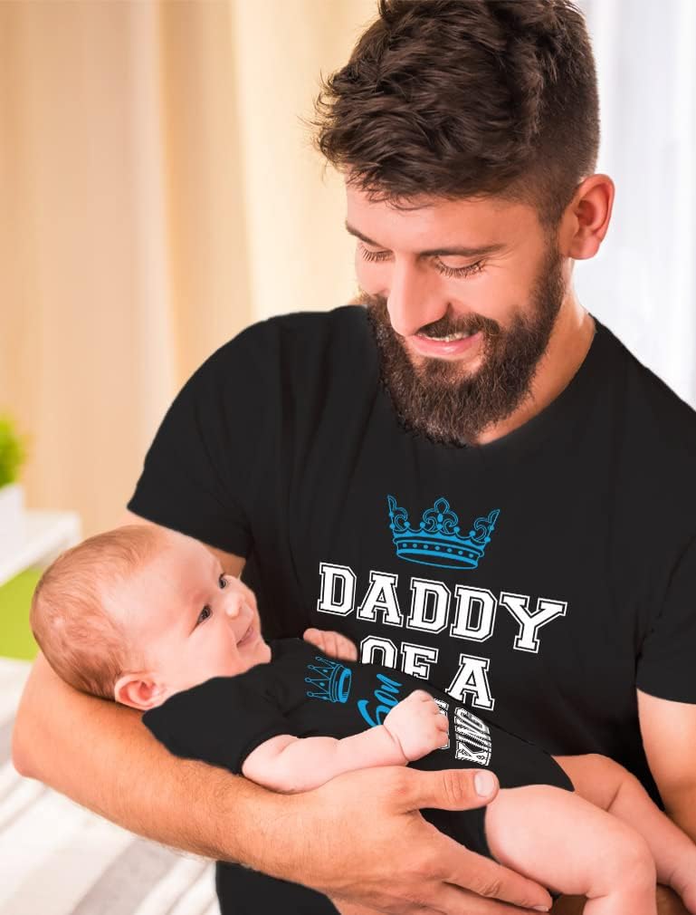 Tstars Daddy of a Prince Son of a King Matching Dad and Baby Shirts - Fathers Day Outfit Gift for Newborn & Dads - Image 4