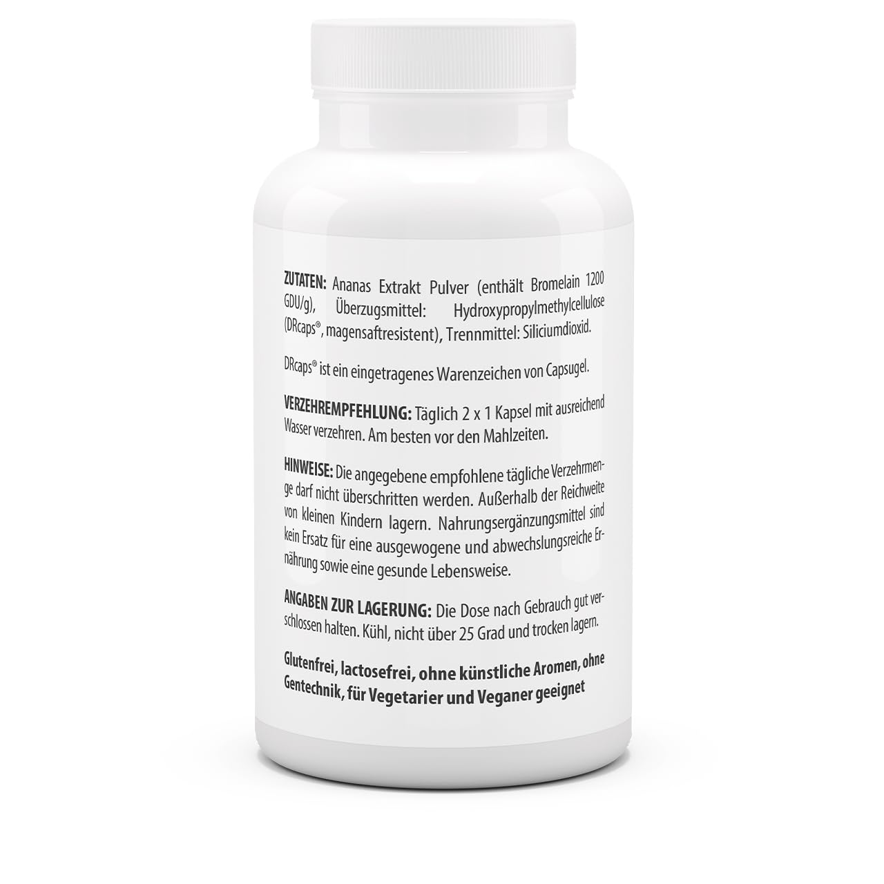 3er Pack Vita World Bromelain 500mg 3 x 100 Kapseln Vegan Apotheker-Herstellung