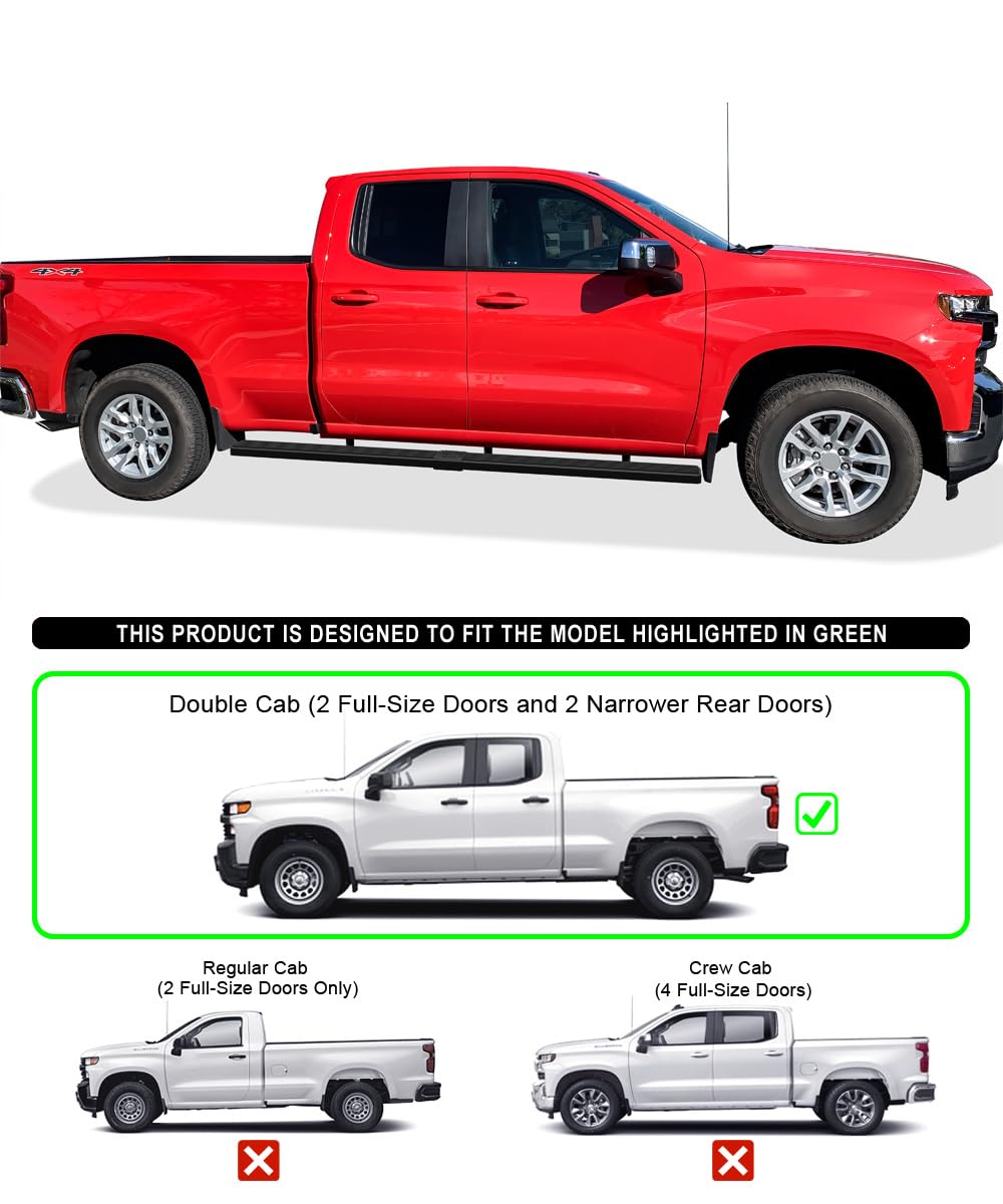 APS Wheel to Wheel Bar Compatible with Chevy Silverado GMC Sierra 1500 2019-2025 Extended Cab 6.5ft Bed & 2500 3500 2020-2025 (Exclude 19 1500 LD)(Silverado 1500 LTD Sierra 1500 LD 2022)