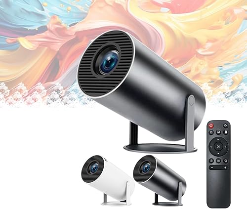 Mini Projector with Wifi 6 and Bluetooth 5.4, Support 4k 1080p, 180 Rotatable Projector Portable ,Compatibile with HDMISmartphoneLaptop,Surprise for