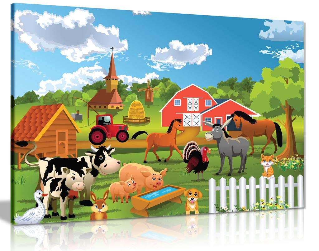 Panther Print Farm Animals Canvas Wall Art Picture Print (36X24)