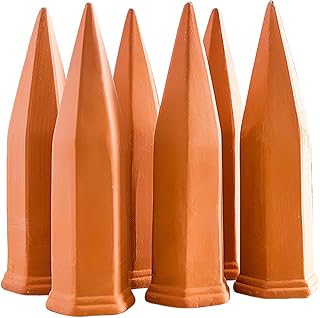 Baoblaze 6x dispositivos de rega de plantas, ferramenta de rega automática de estacas de auto-rega, sistema de irrigação de cerâmica dispensador de água de