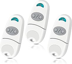 Remote Control Gate, Remote Control Garage Door, 3 Pieces Remote Control for Gates 433.92 MHz, Compatible with 433MHz Remote Control C@me EV, NA, EE, 2 Channels - White