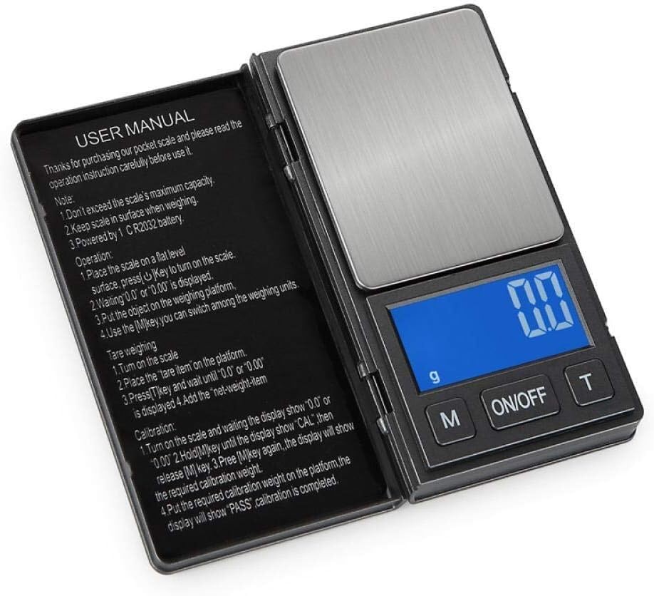 MRKU Báscula de Cocina para Alimentos, minibáscula de Bolsillo, báscula de precisión para Joyas, báscula electrónica de 0,01 G, báscula portátil de 0,1 G