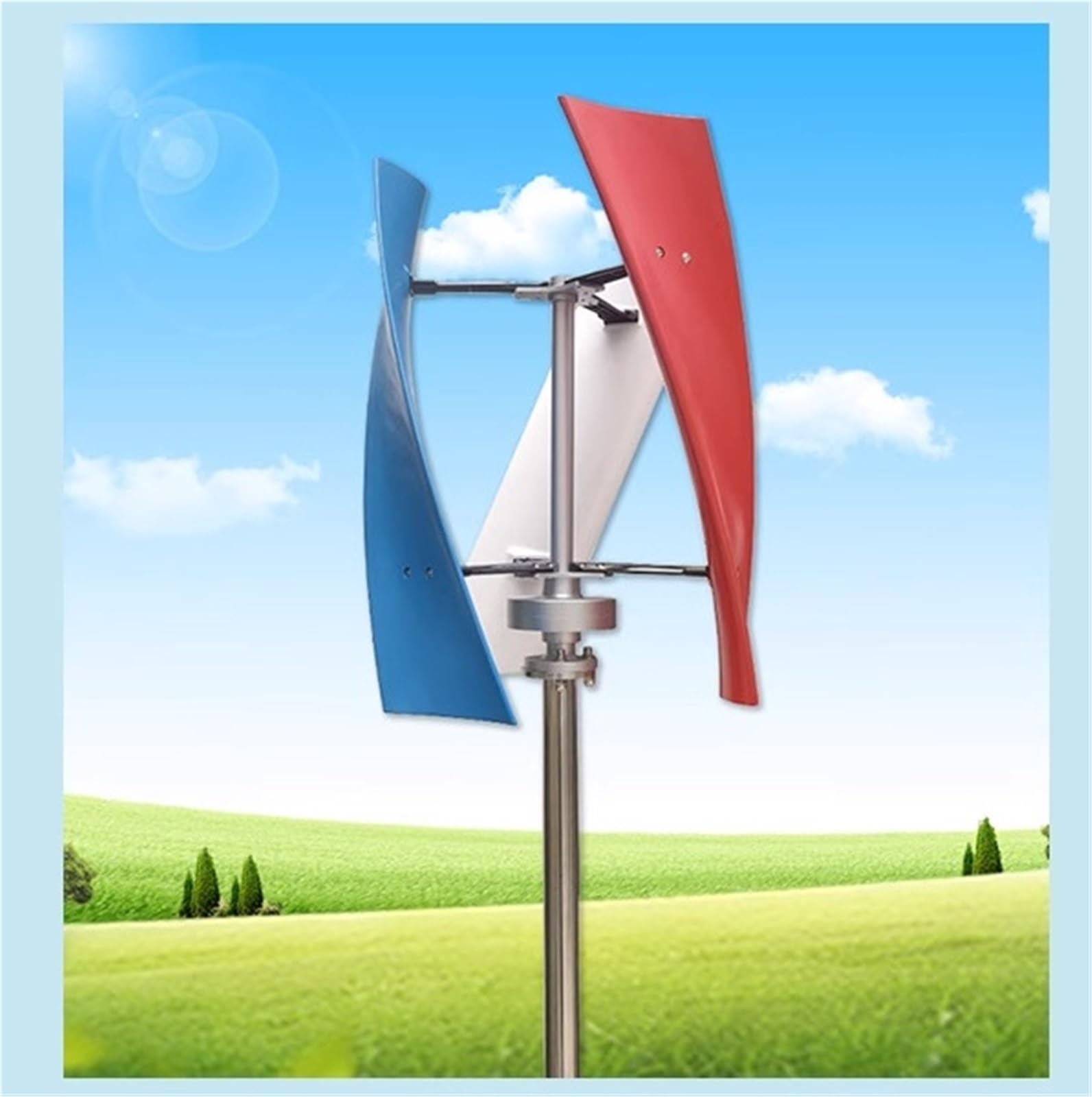 Generador eólico, Uso máximo de la cabina del Gazebo barco generador Maglev las cuchillas fibra vidrio viento 100W 3,para uso marino/doméstico/híbrido