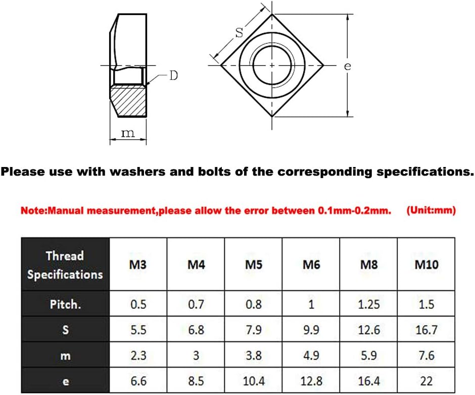 Limited Stock 304 Stainless Steel Machine Square Screw Nuts 304 Square Nuts M3 M4 M5 M6 M8 M10 Metric Assortment Kit Nut 139Pcs 70% Off Everything 304 Stainless Steel Machine Square Screw Nuts 304 Square Nuts M3 M4 M5 M6 M8 M10 Metric Assortment Kit Nut 139Pcs