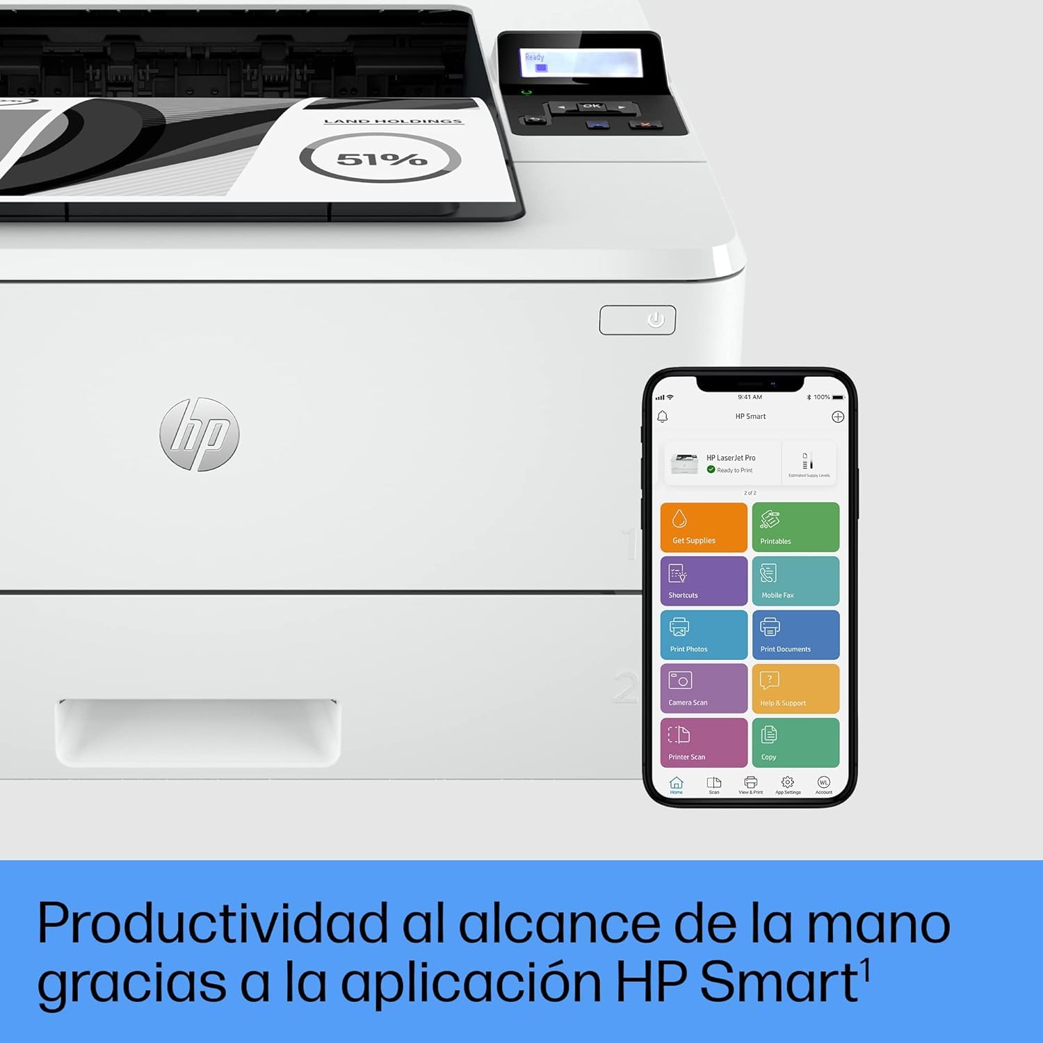 HP Impresora LaserJet Pro 4002dn 2Z605F (Impresión a Doble Cara Automática, Ethernet, USB 2.0, 1 Host USB, HP Smart App, Apple AirPrint, Mopria), Blanca y Negra