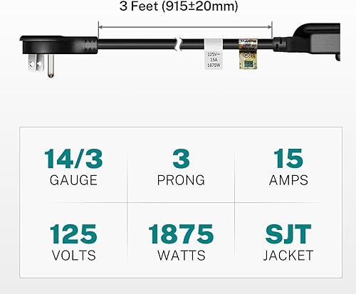 Miniatura 2 de Firmerst - Cable de extensión de 3 pies