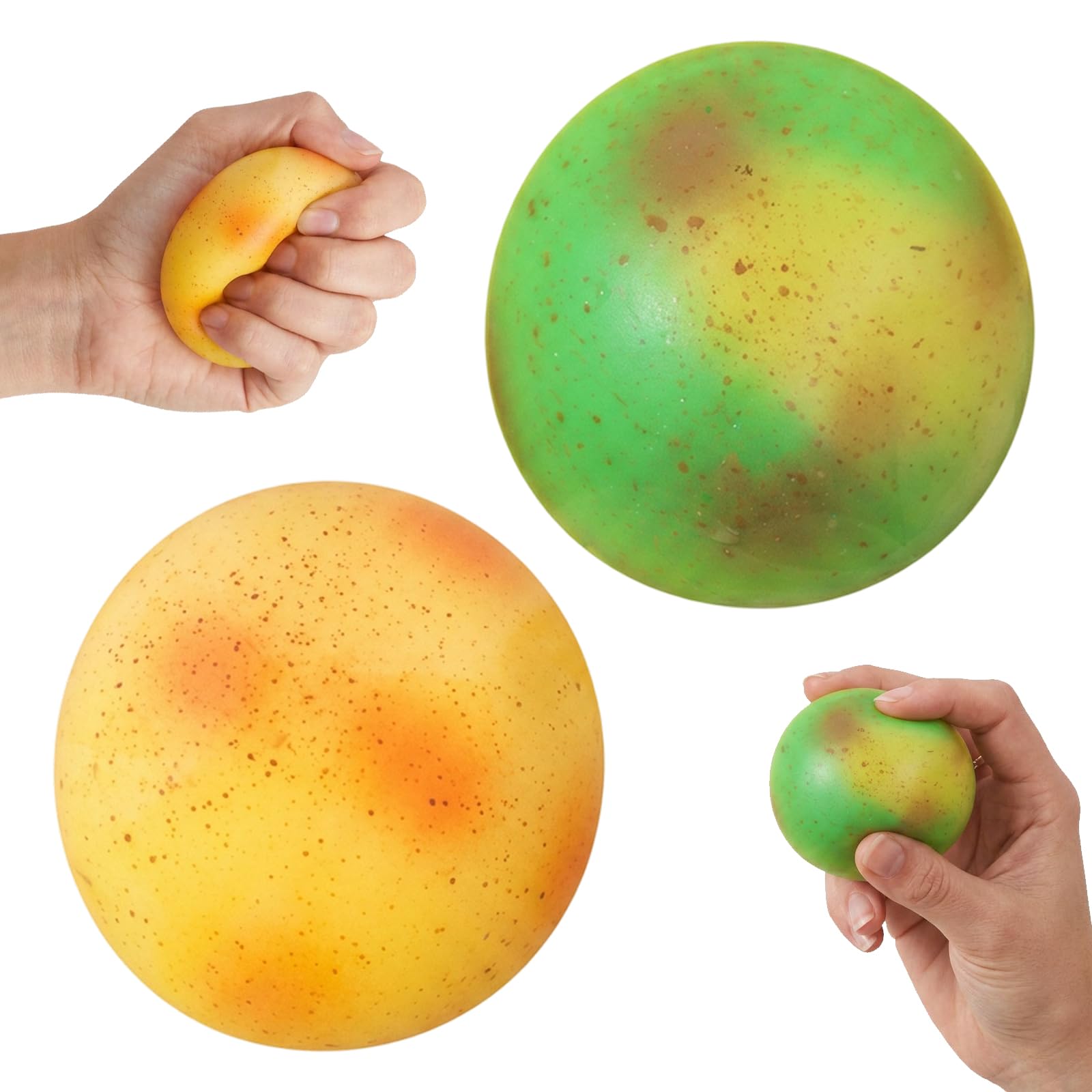 2 PCS Potato Squishy, Mashed Potato Squishy, FoodSquishys, Stress Relief Tool for Adults, Sensory Play Tool, 6cm SqueezeTool, Two Colour Options