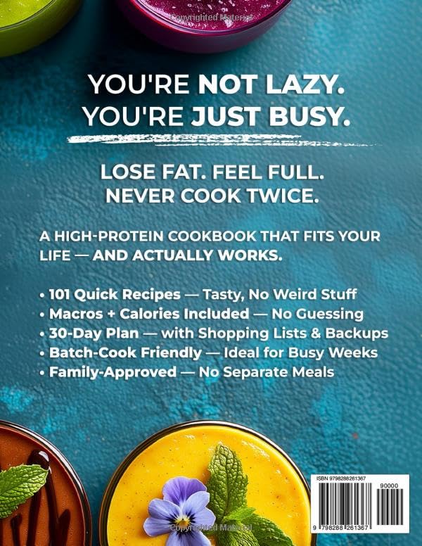 High Protein Cookbook for Weight Loss: 101 Low Carb Recipes & a 30-Day Meal Plan to Burn Fat, Feel Full, and Never Cook Twice (High Protein Made Easy) - Image 2