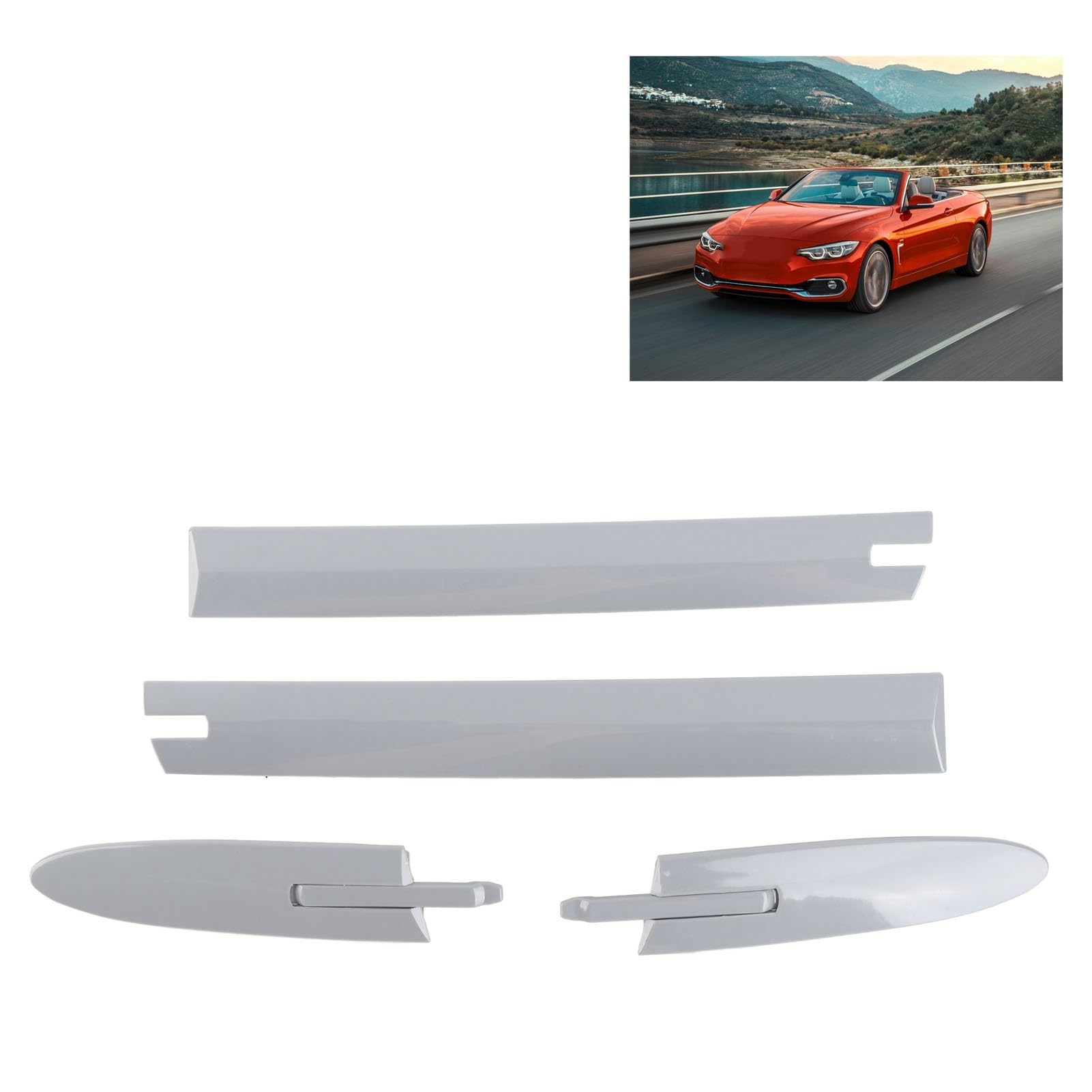 Zablółka na Zawiasie Kabriolet, 4PCS Dach Dach Cabrible Dach z Materiałem ABS o Wysokiej Wytrzymałości dla E93 335i M3 M4 F83