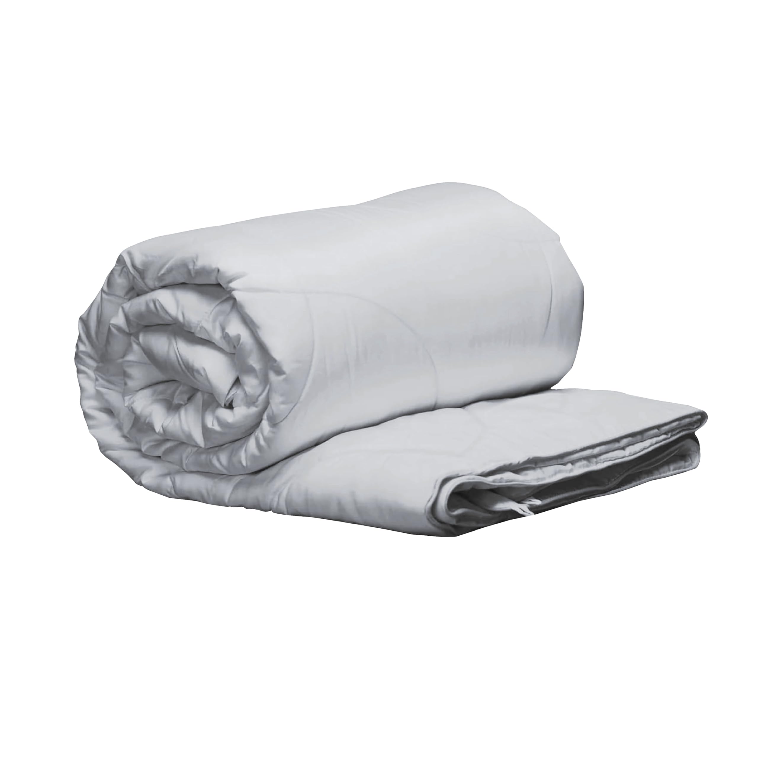 Mush Satin AC Comforter for Double Bed | 200 GSM, 90x100 inches Premium Comforter/Quilt/Blanket for Summer Double Size| 400 TC Silky Soft, Breathable Premium Bedding | Silver Grey, Pack of 1-image-6