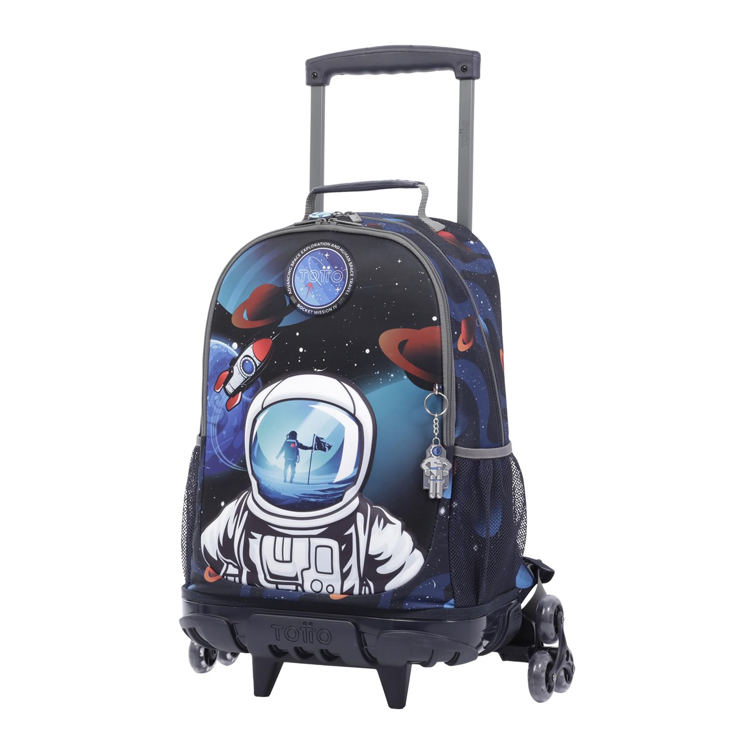 TOTTO Mochila escolar grande con 3 ruedas - Astronaut TAMAÑO GRANDE