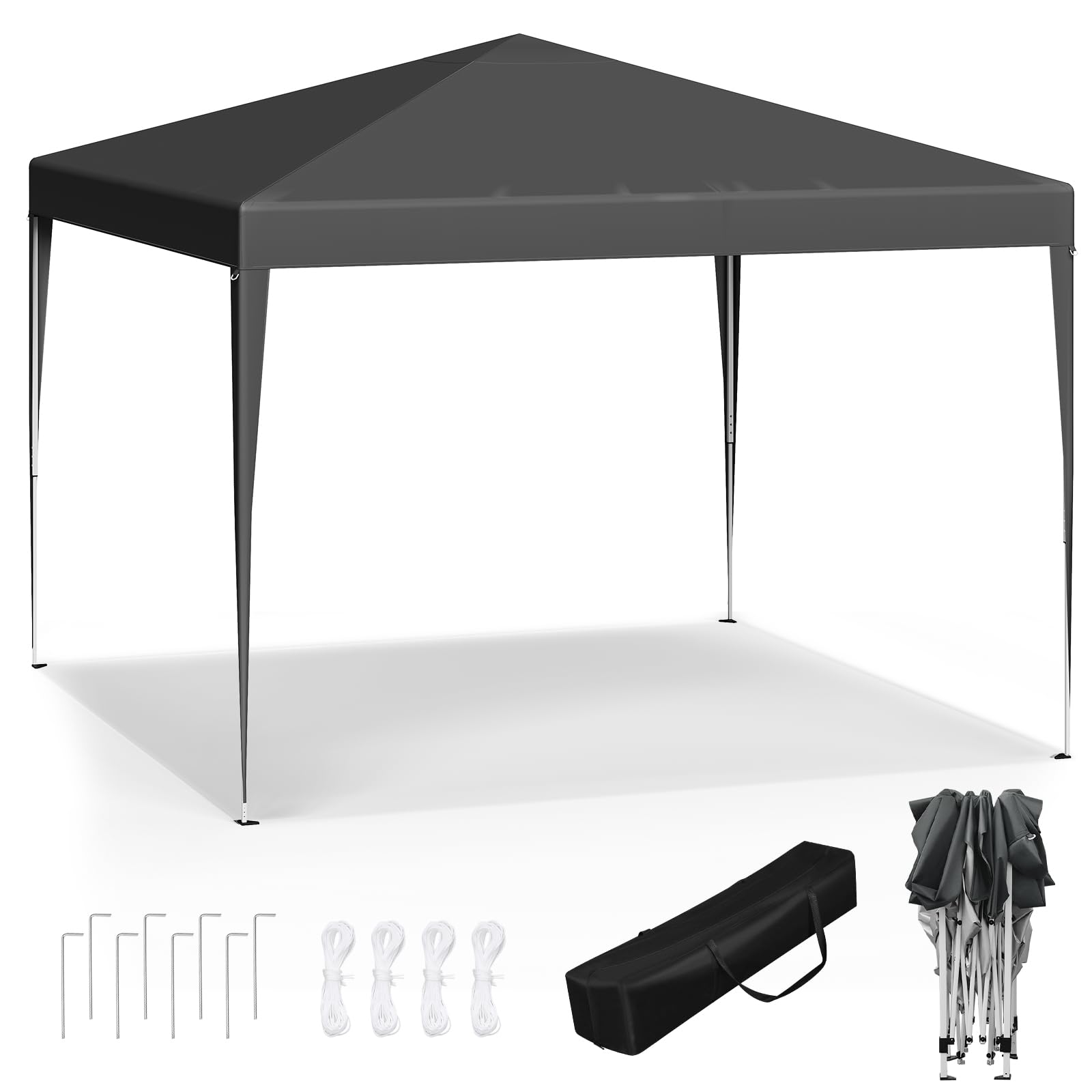 WOLTU Pavillon de Jardin Pliante 3x3m Pop up Gris