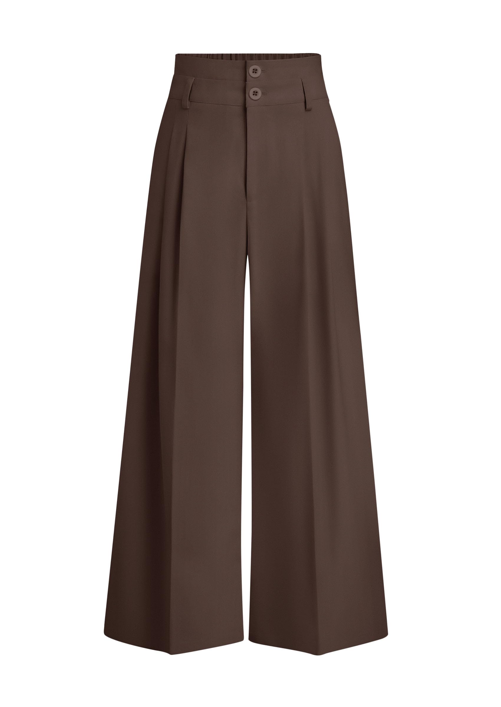 Womens Spring Wide Leg Palazzo Pants 2026 Trendy Loose Button High Waist Pleated Work Business Casual Trousers