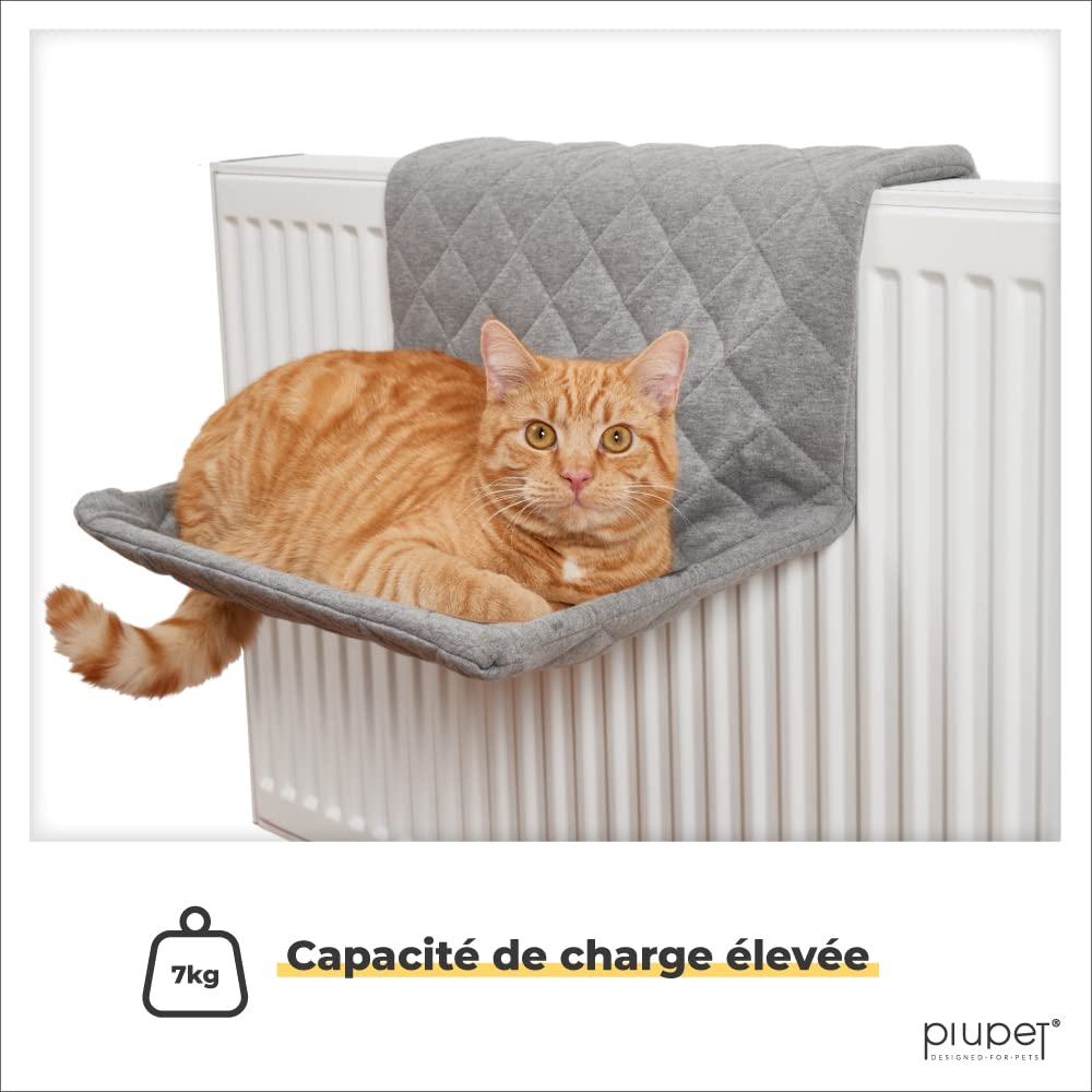 PiuPet® Hamac Chat radiateur I pour Les Chats jusqu'à 7kg I Tous radiateurs Courants I Lits pour Chats I Hamac Chat
