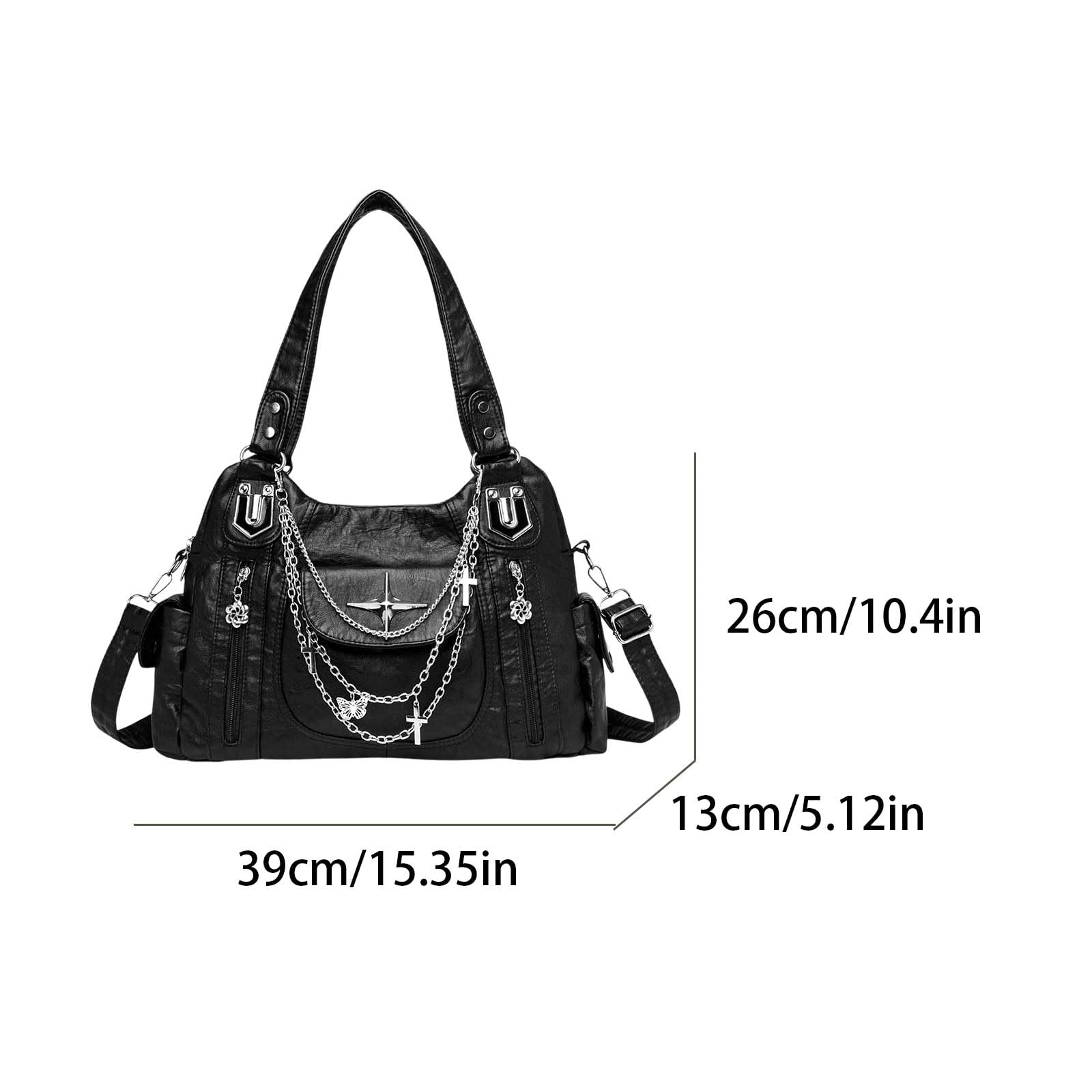 Torby Hobo dla kobiet Wegańska skórzana torba na ramię Y2k Crossbody Hobo Satchel Torebka na ramię z wieloma kieszeniami Torebka z regulowanym paskiem dla pań Praca Zakupy Podróże