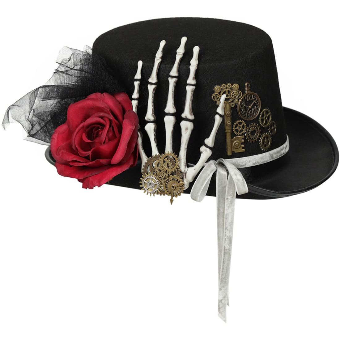 BLESSUME Steampunk Top Hat for Carnival, Halloween, Theme Party (M,Black 5) — image 1